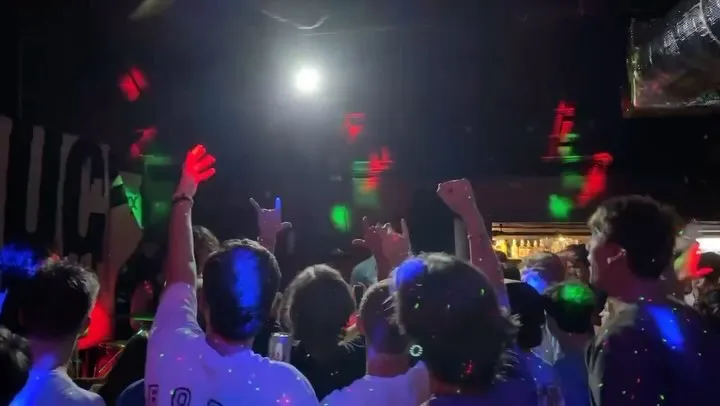 Live performance crowd rocking